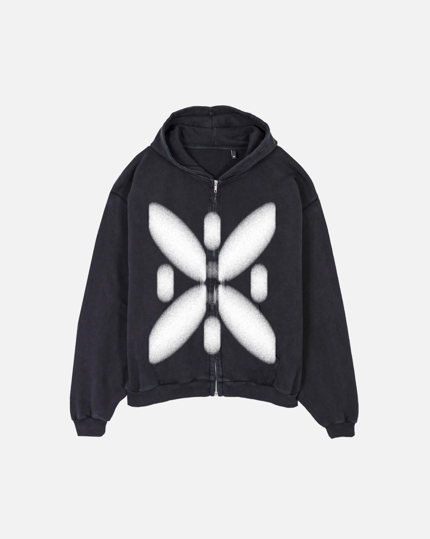 emblem zip-up hoodie