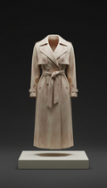 Porcelain Silk Trench Coat