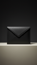 Eclipse Black Leather Envelope Bag