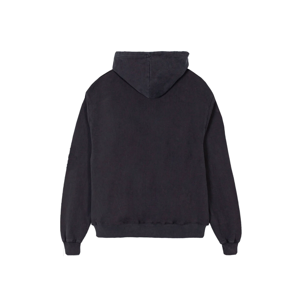 emblem zip-up hoodie